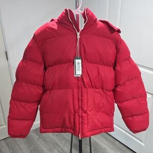 ALPINE DESIGN Men’s Large Puffer Jacket Bright Crimson 1962 Water Repellent